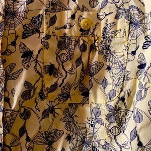 H&M yellow button down blouse